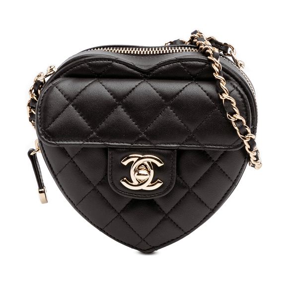 Pre-Loved Chanel Mini Lambskin CC in Love Heart Crossbody - Picture 1 of 10